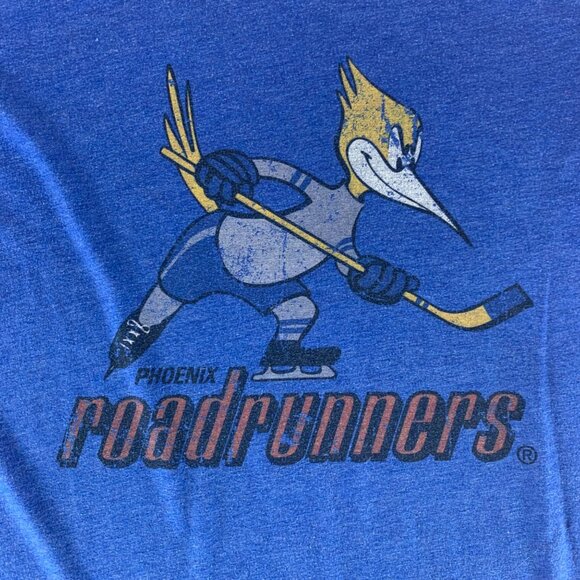 Phoenix Roadrunners Blue Short Sleeve Crewneck Shirt Mens Large READ - Picture 2 of 5